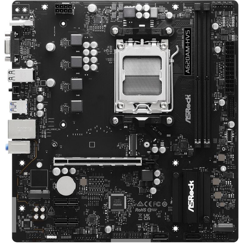 Pllakë Amë AMD AM5 ASRock A620AM‑HVS / mATX / DDR5 / HDMI