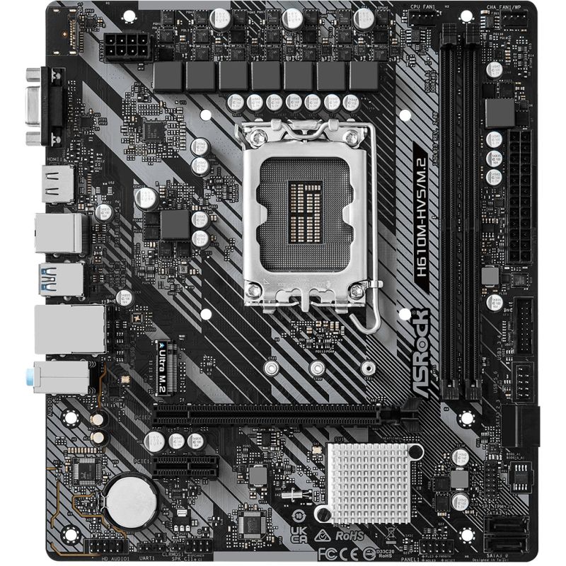 Pllakë Amë ASRock H610M-HVS / M.2 R2.0 / LGA 1700 / DDR4 / HDMI+VGA - Figura 4