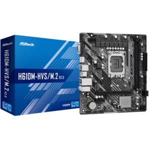 Pllakë Amë ASRock H610M-HVS / M.2 R2.0 / LGA 1700 / DDR4 / HDMI+VGA