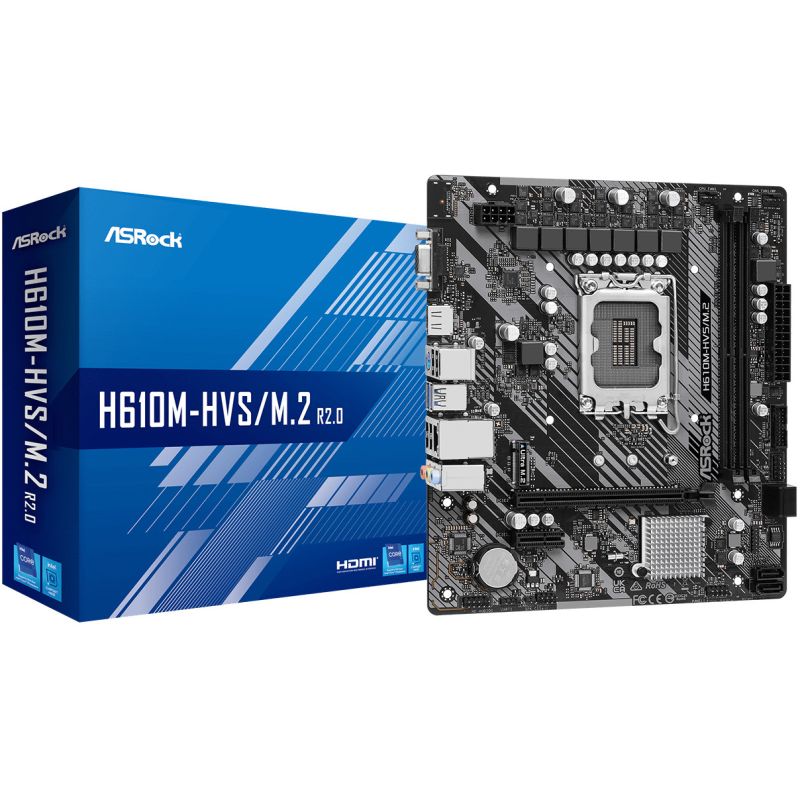 Pllakë Amë ASRock H610M-HVS / M.2 R2.0 / LGA 1700 / DDR4 / HDMI+VGA