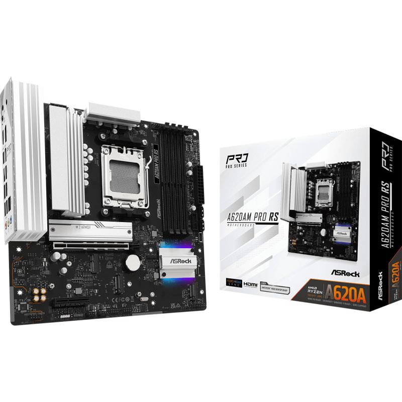 Pllakë Amë AMD AM5 ASRock A620AM Pro RS / mATX / DDR5 / HDMI+DP