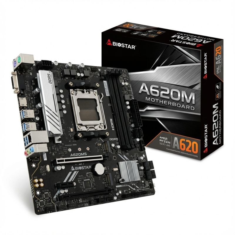 Pllakë Amë AMD AM5 Biostar A620MS / mATX / DDR5 / HDMI+DP - Figura 2