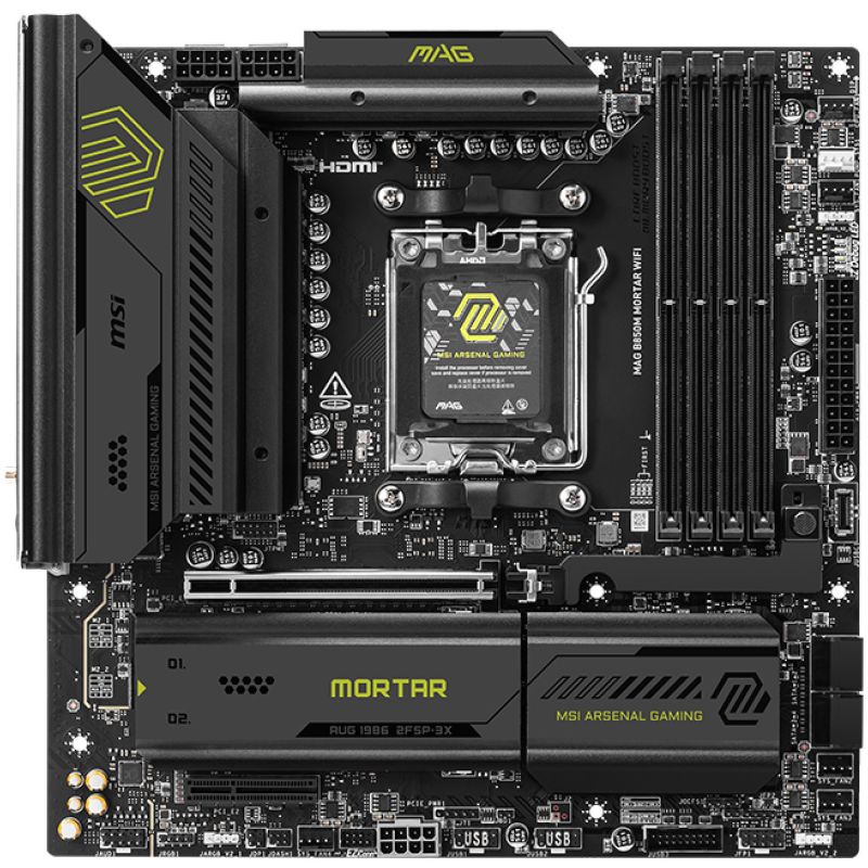 Pllakë Amë AMD AM5 MSI MAG B850M Mortar WIFI / mATX / DDR5 / HDMI