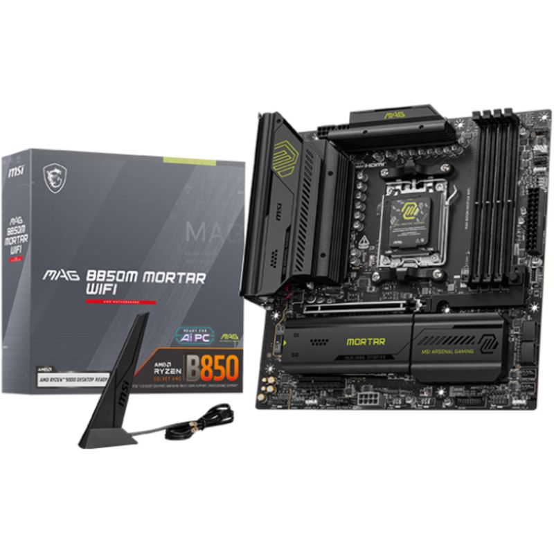 Pllakë Amë AMD AM5 MSI MAG B850M Mortar WIFI / mATX / DDR5 / HDMI - Figura 2