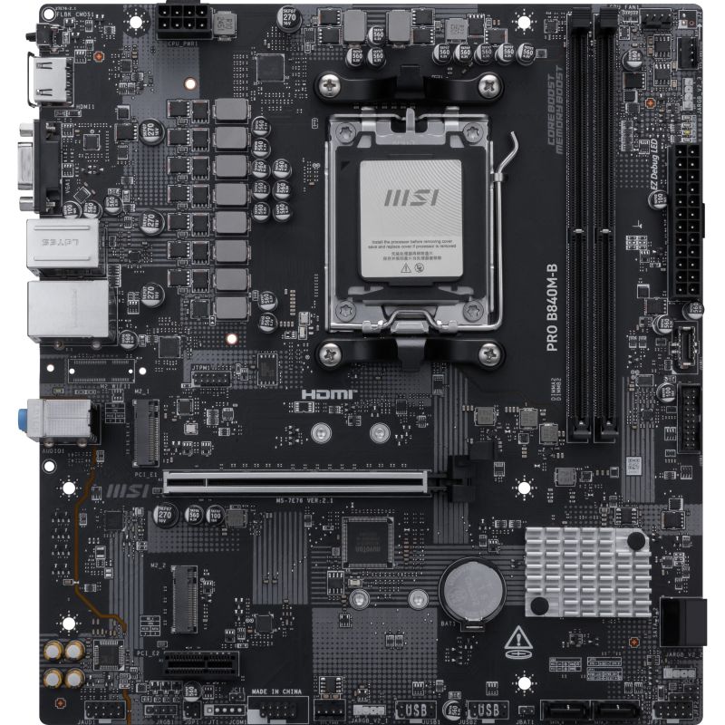 Pllakë Amë AMD AM5 MSI B840M B Pro / DDR5 / mATX / HDMI - Figura 5
