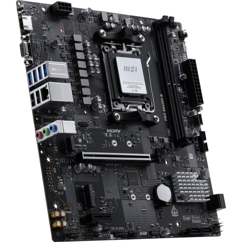 Pllakë Amë AMD AM5 MSI B840M B Pro / DDR5 / mATX / HDMI - Figura 2