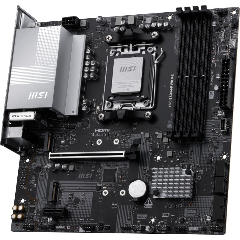 Pllakë Amë AMD AM5 MSI B840M P Pro / DDR5 / mATX / HDMI - Figura 3