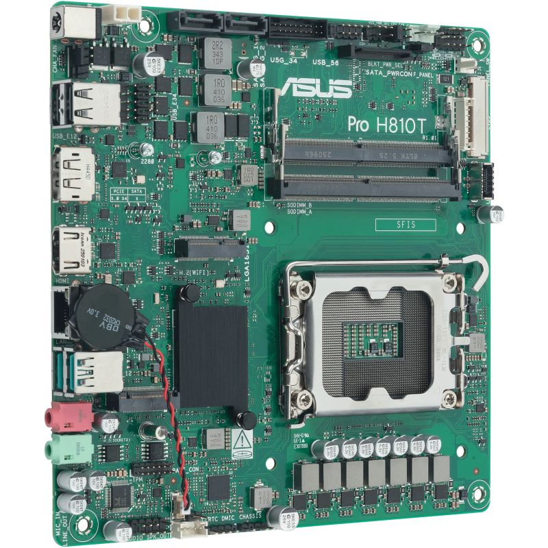Pllakë Amë Intel ASUS PRO H810T‑CSM / LGA 1851 / Thin Mini‑ITX / DDR5 / HDMI+DisplayPort - Figura 2