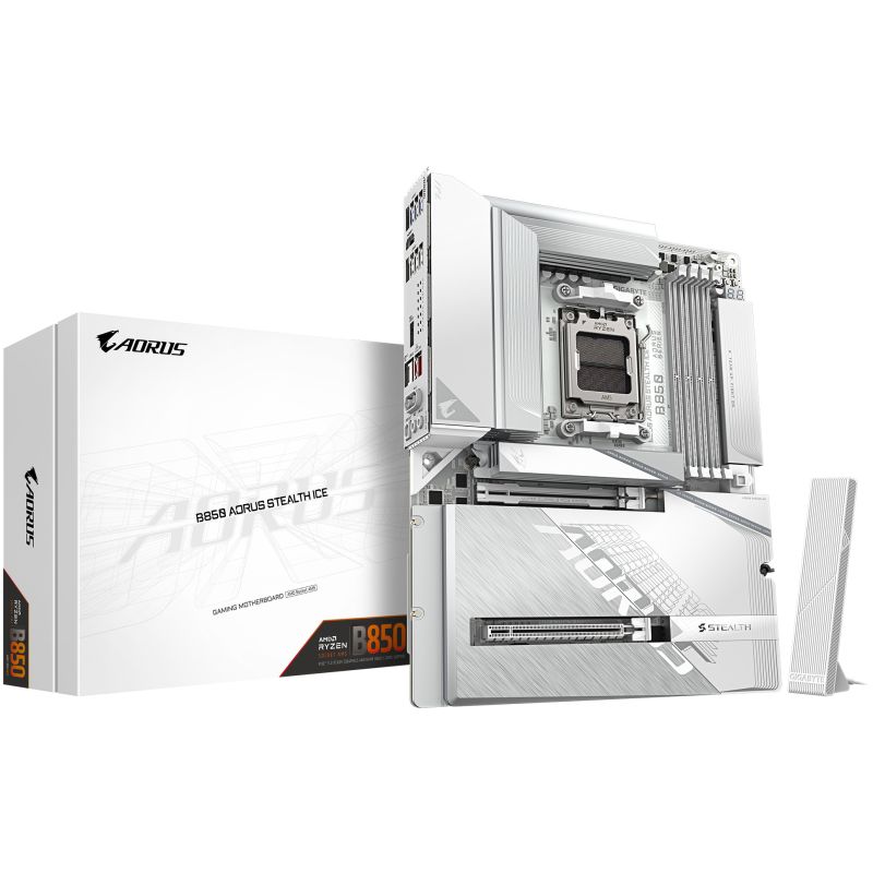 Pllakë Amë AMD AM5 Gigabyte GA-B850 A STEALTH ICE / DDR5 / ATX / HDMI