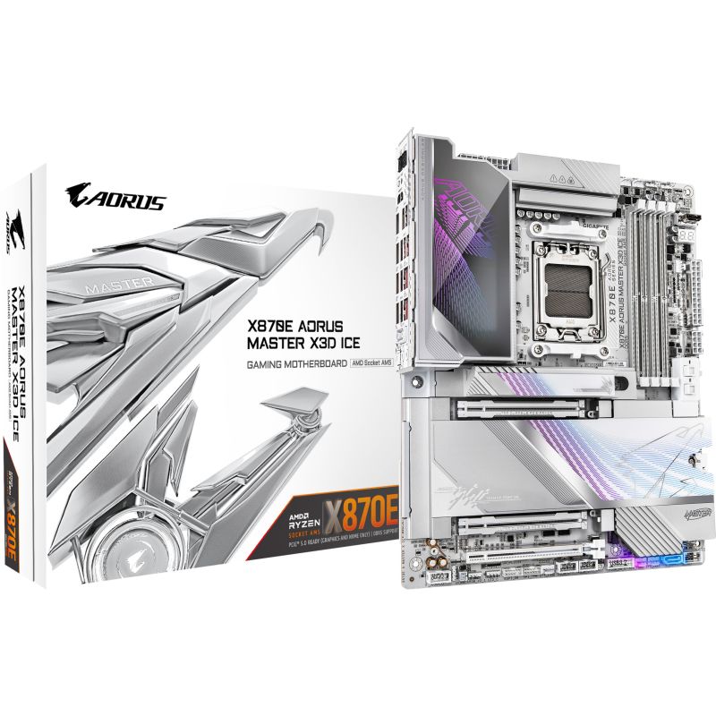 Pllakë Amë AMD AM5 Gigabyte X870E AORUS MASTER X ICE / ATX / DDR5 / HDMI