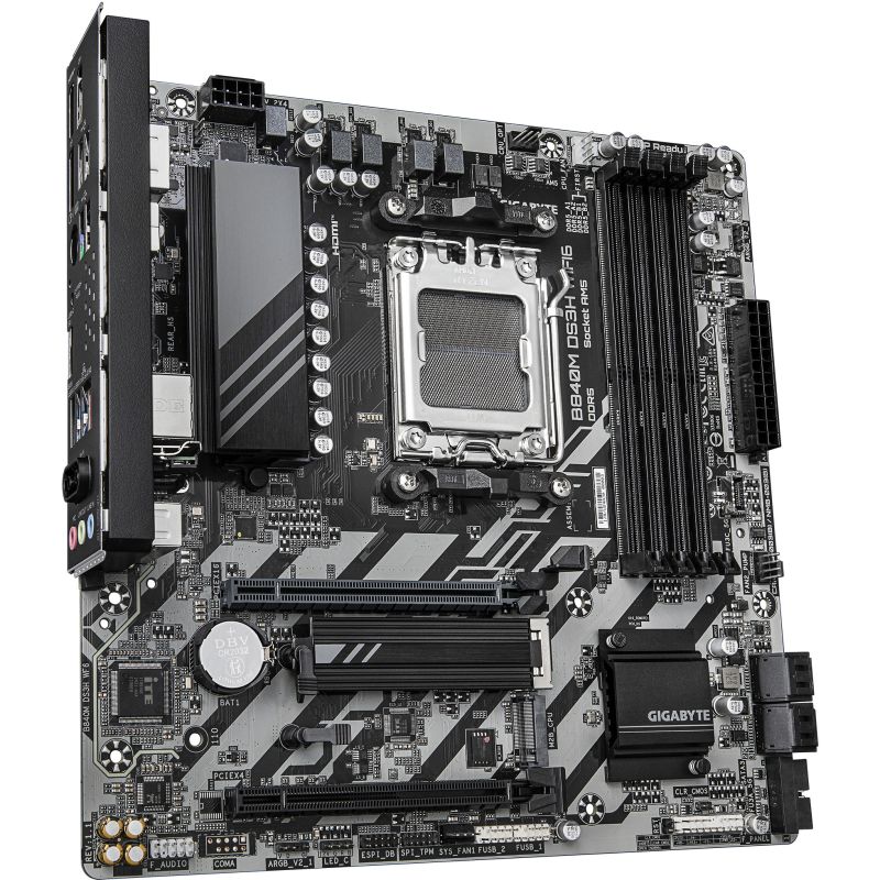 Pllakë Amë AMD AM5 Gigabyte B840M DS3H WiFi6 / mATX / DDR5 / HDMI+DP - Figura 2