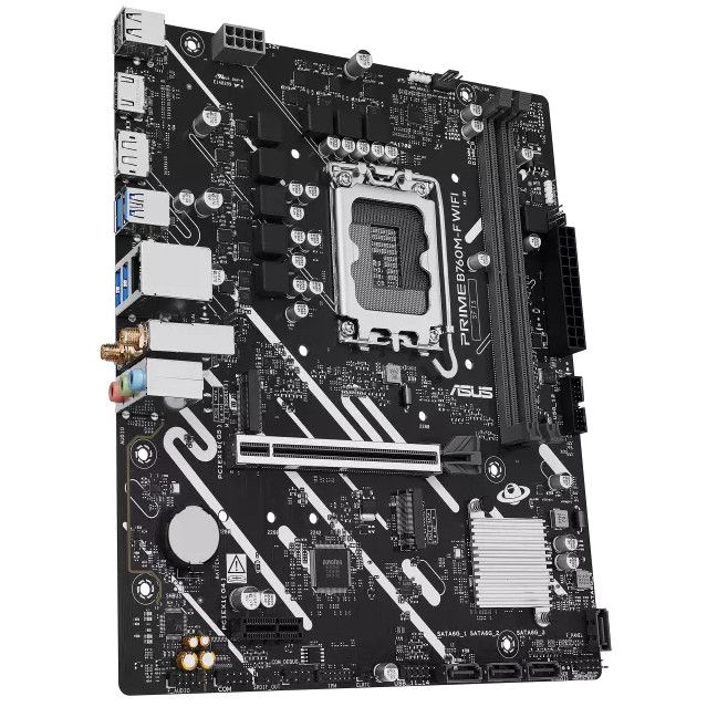 Pllakë Amë Intel ASUS PRIME B760M‑F WIFI Motherboard (B760 / LGA1700 / mATX / DDR5 / WiFi / HDMI / DisplayPort) - Figura 3