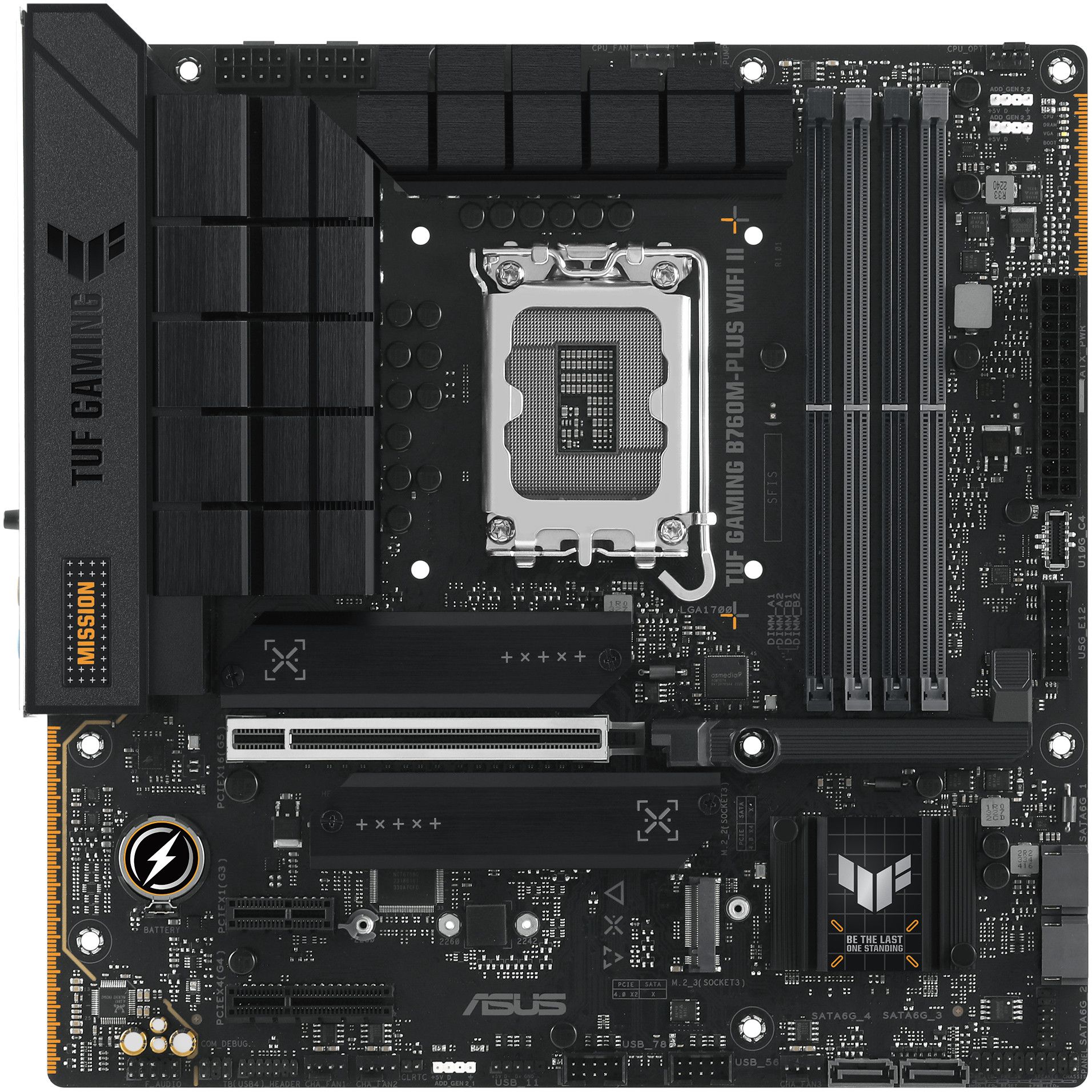 Pllakë Amë MB Intel ASUS TUF GAMING B760M-PLUS WIFI II / LGA 1700 / DDR5 / mATX / HDMI+DP