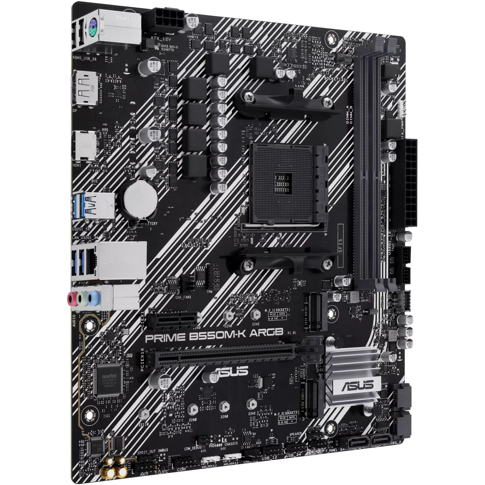 Pllakë Amë AMD AM4 ASUS PRIME B550M-K ARGB / DDR4 / mATX / HDMI+DP - Figura 3