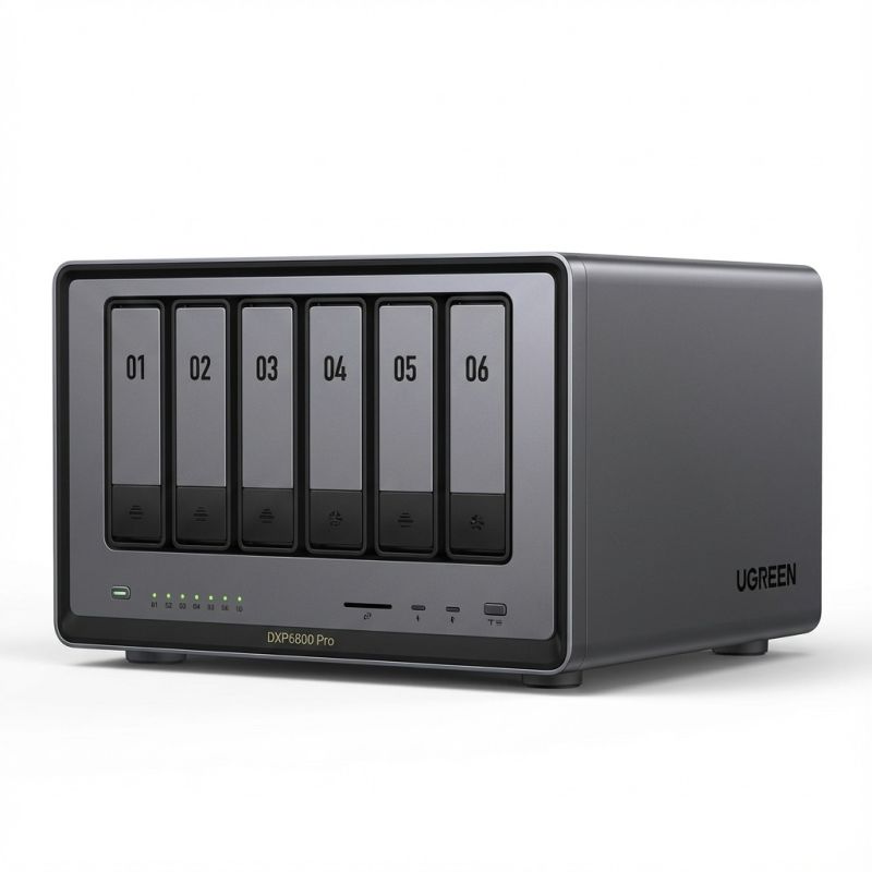 UGREEN NASync DXP6800 Pro 6-Bay NAS me Intel Core i5-1235U, 8GB DDR5, Dual 10GbE dhe NVMe SSD Cache