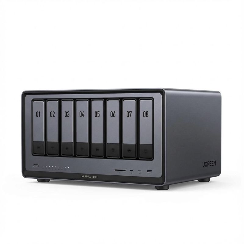 UGREEN NASync DXP8800 Plus 8-Bay NAS me Intel Core i5 12th Gen, 8GB DDR5, Dual 10GbE dhe NVMe SSD