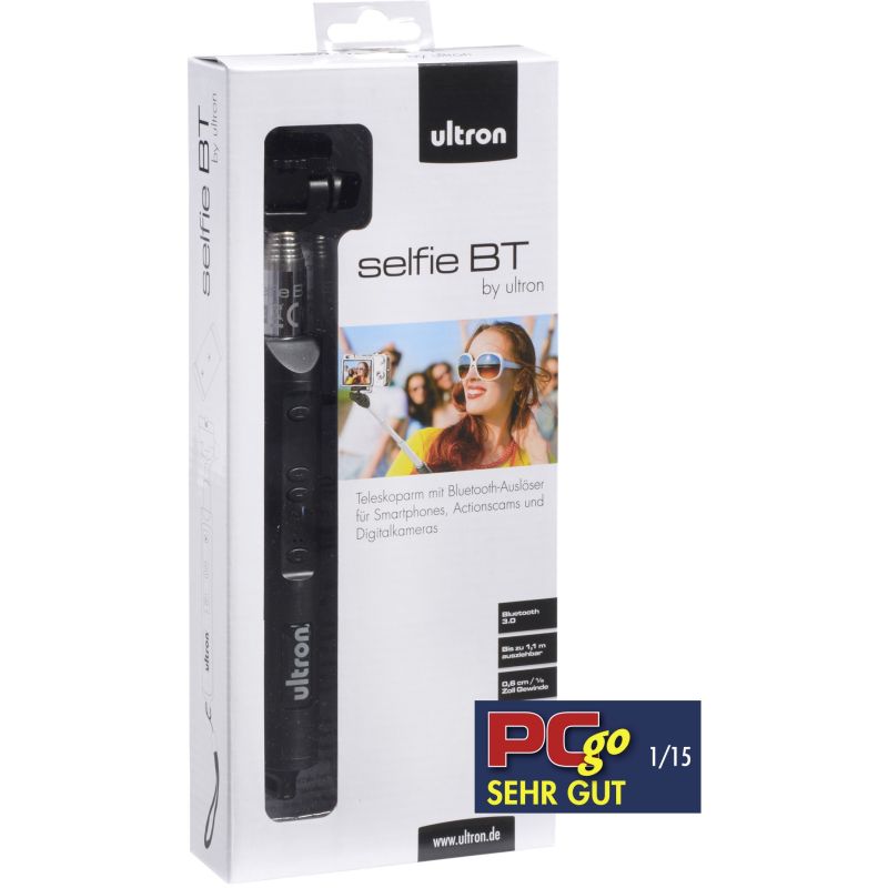 Aksesorë ultron Selfie-Stick Telescopic Arm with Bluetooth Shutter - Zezë - Figura 3