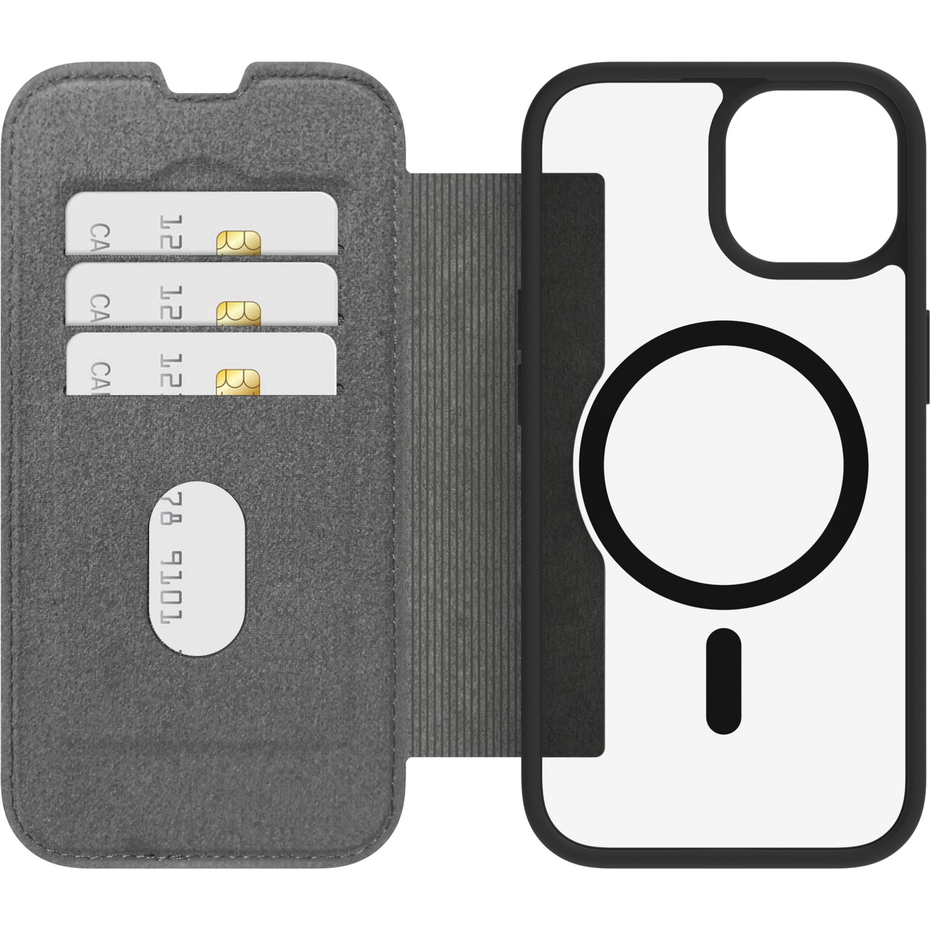 Mbrojtëse dbramante Helsinki me MagSafe për iPhone 15 – Zezë / Transparente - Figura 2