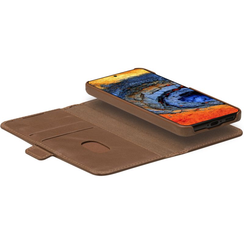 Aksesorë për telefon dbramante LYNGE Samsung Galaxy S25+ / Protective Cover / Wallet Case - Kafe - Figura 2