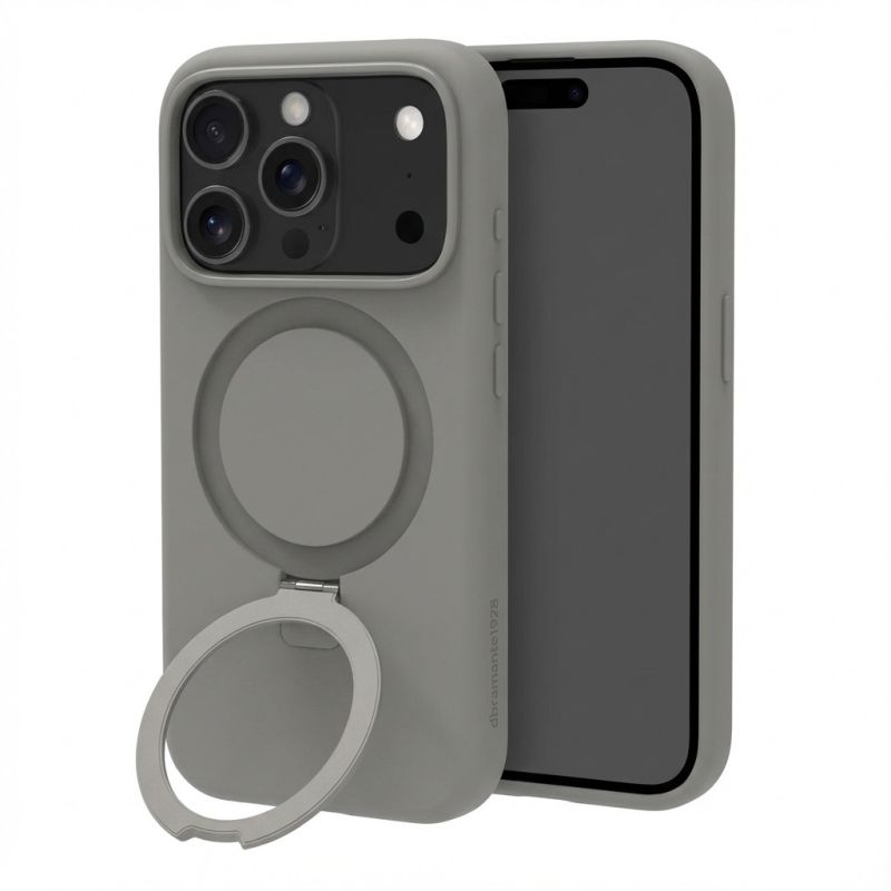 Aksesorë për telefon dbramante ROSKILDE MagSafe Kick Icon / Apple iPhone 17 Air / Protective Cover / Stand Case - Gri