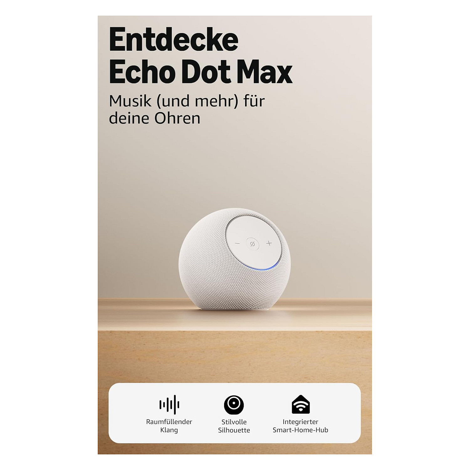 Altoparlant Inteligjent Amazon Echo Dot Max - Bardhë - Figura 2