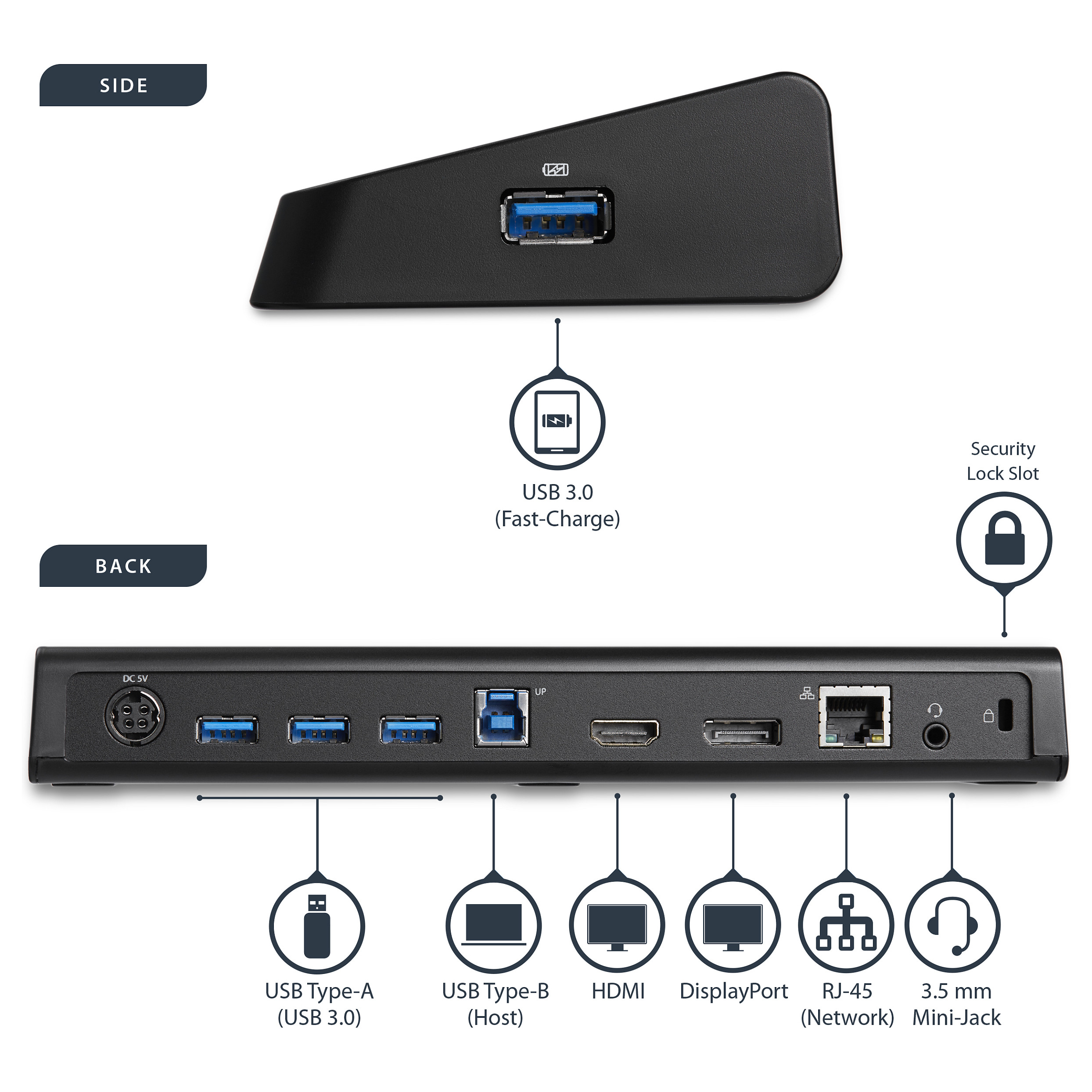 Docking Station for Laptop StarTech USB3 4K - Figura 3