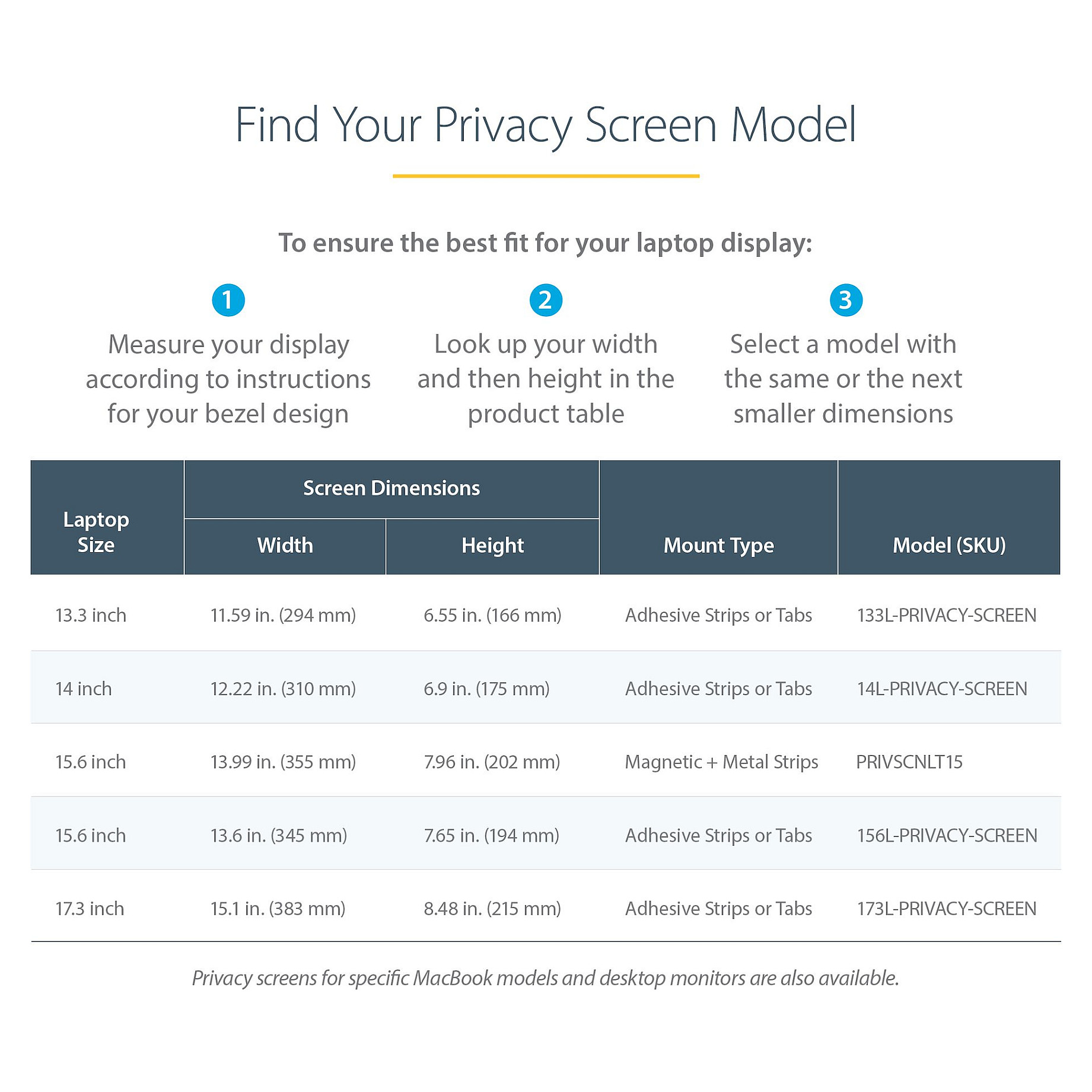 Xham mbrojtës StarTech 15.6 LAPTOP PRIVACY FILTER - Figura 5