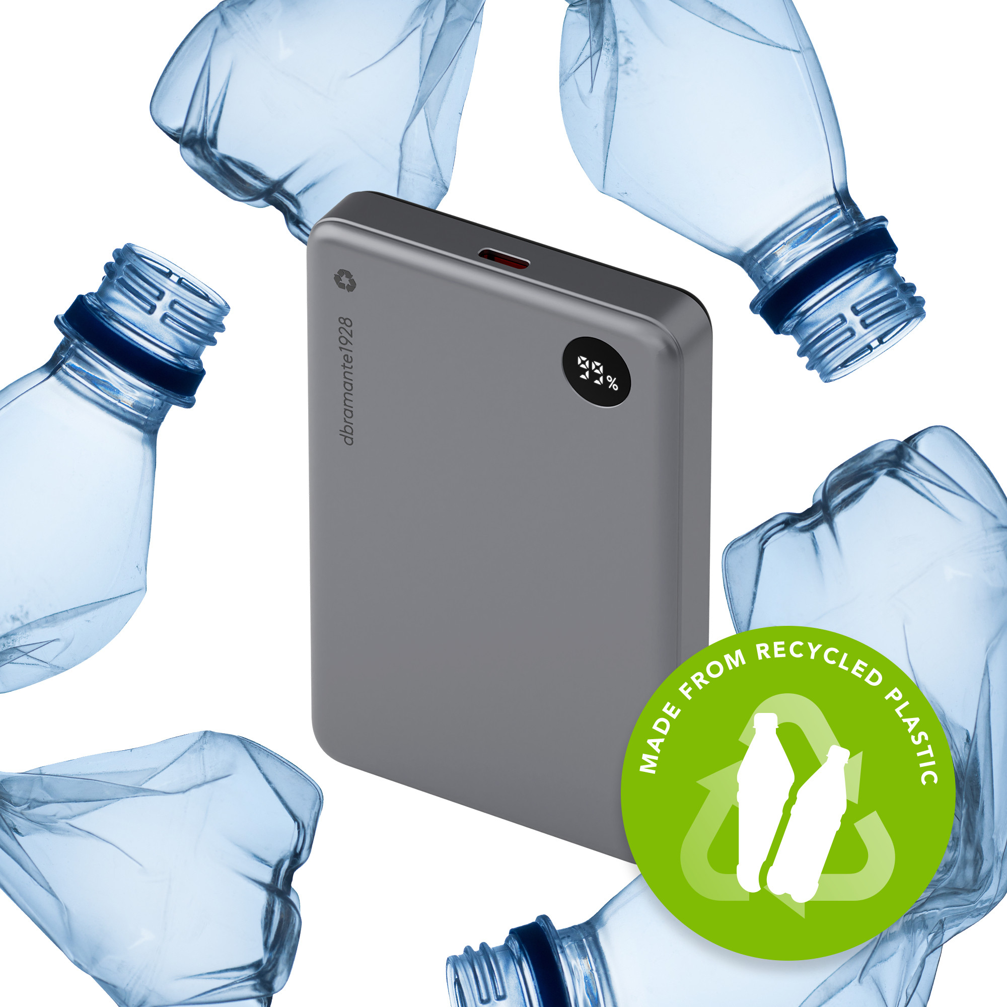 Powerbank dbramante1928 10000 mAh / 38.5 Wh / 20W / 3A / 2 Porta / Magnetik - Gri - Figura 2