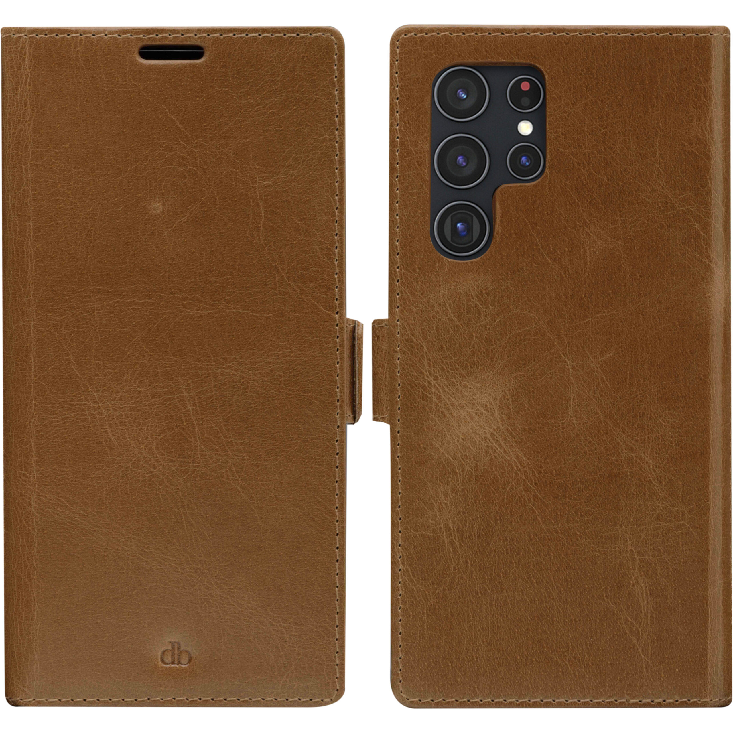 Aksesorë për telefon dbramante1928 Lynge Leather Flip Case / for Samsung Galaxy S22 Ultra – Kafe e hapur - Figura 3