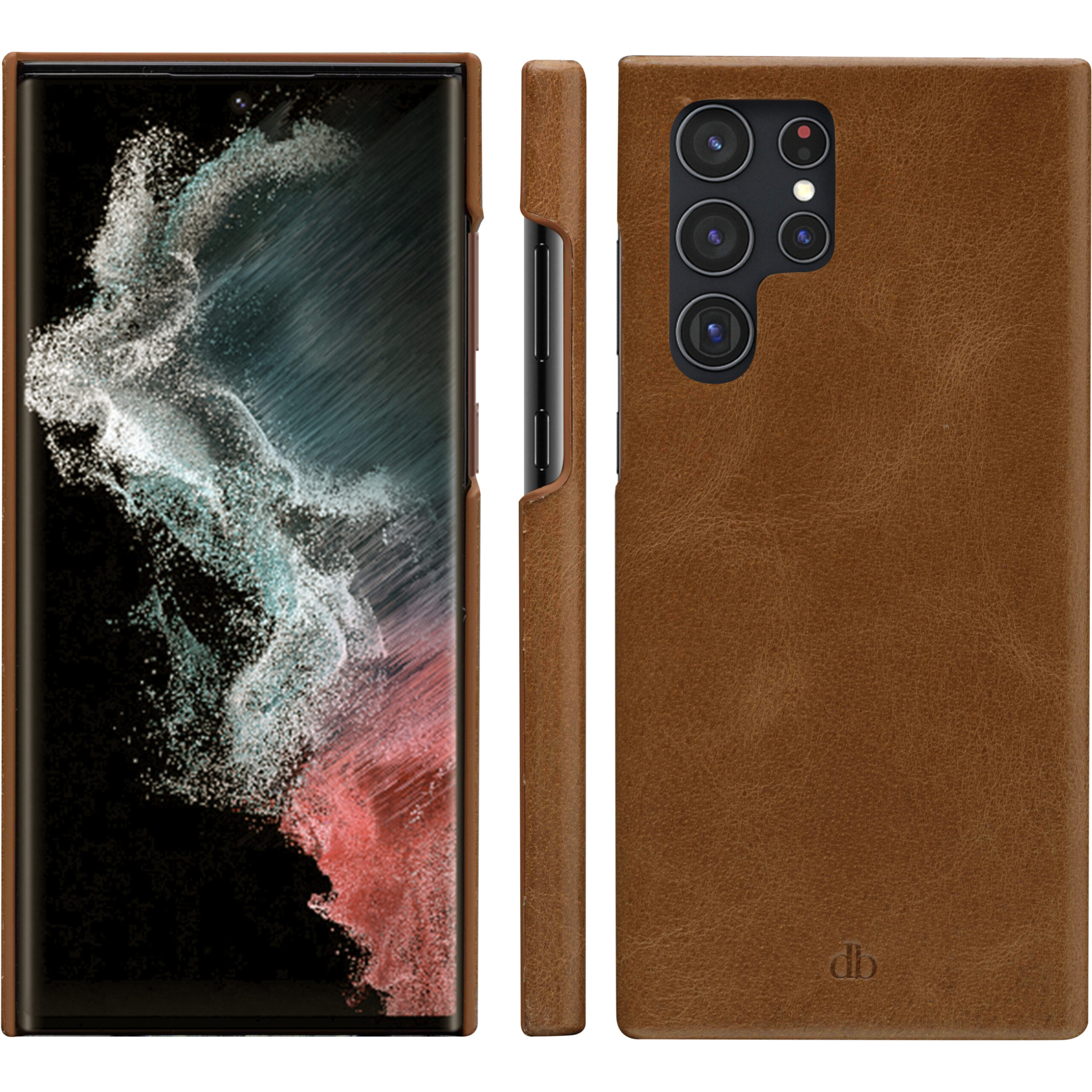 Aksesorë për telefon dbramante1928 Lynge Leather Flip Case / for Samsung Galaxy S22 Ultra – Kafe e hapur - Figura 4