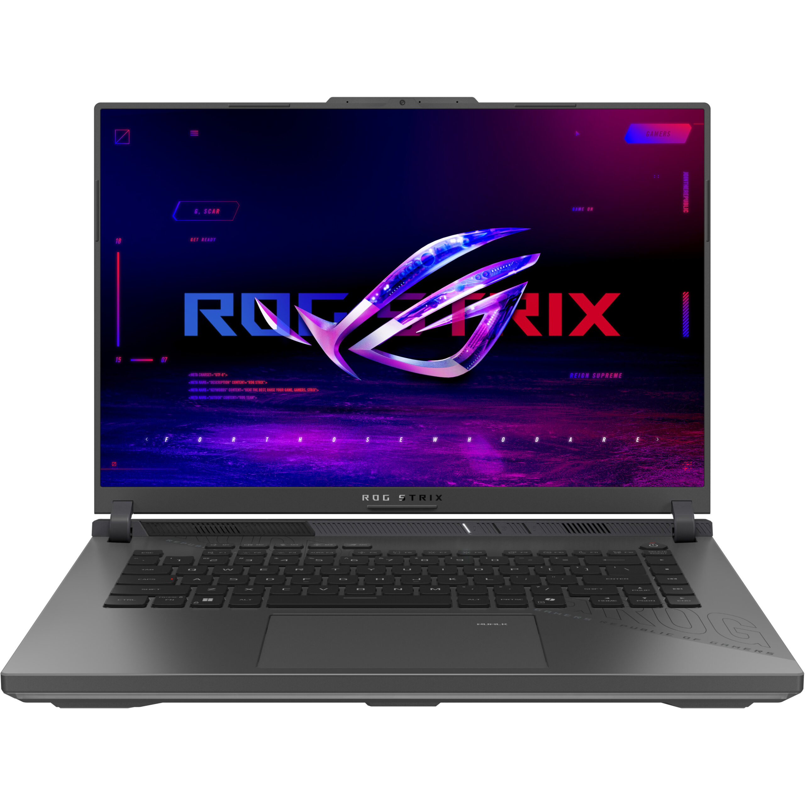 Laptop Gaming ASUS ROG Strix G16 G614FM-S5008W / Ryzen 9 9955HX / 32GB DDR5 / 1TB / 16" WQXGA IPS / RTX 5060 8GB - Zezë/gri