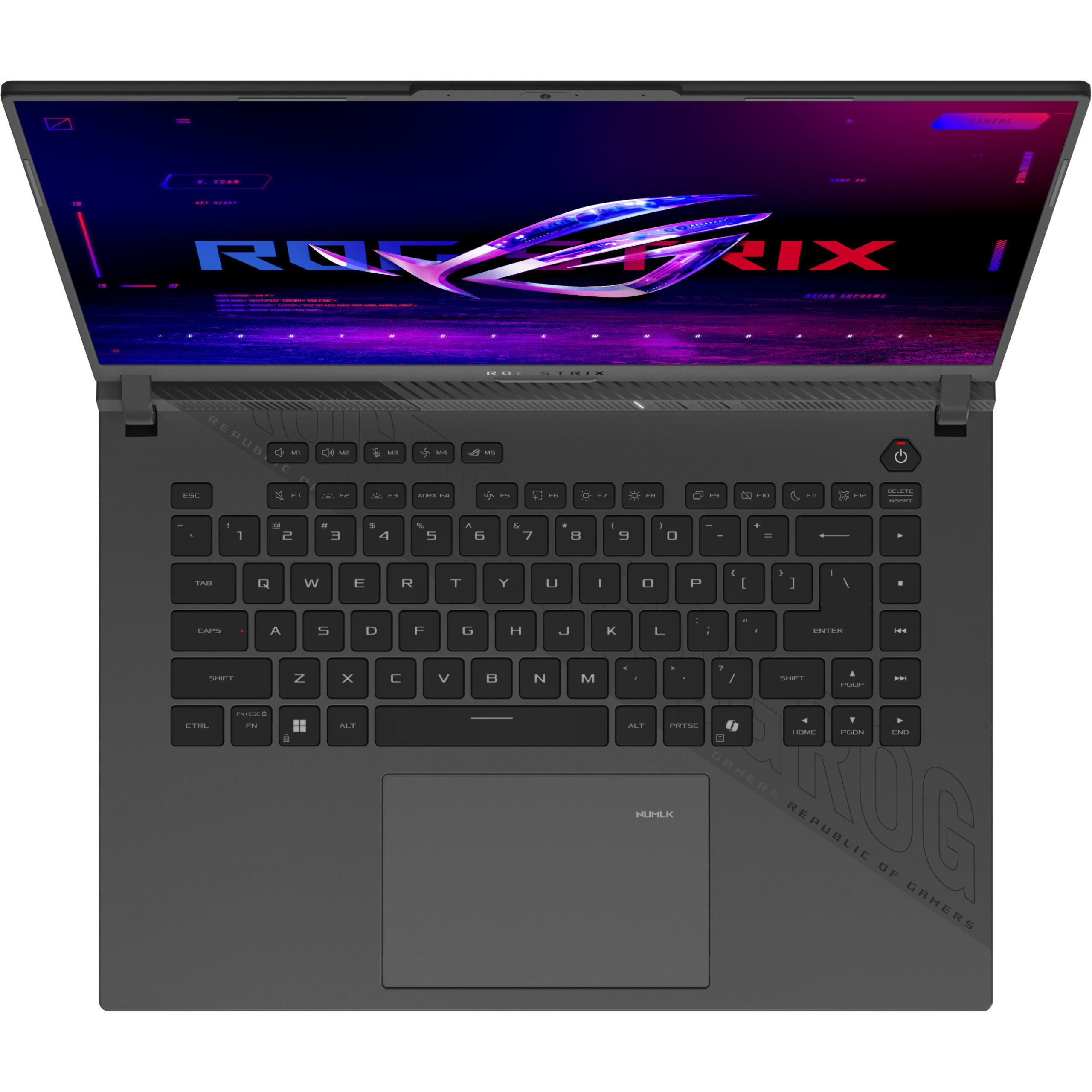 Laptop Gaming ASUS ROG Strix G16 G614FM-S5008W / Ryzen 9 9955HX / 32GB DDR5 / 1TB / 16" WQXGA IPS / RTX 5060 8GB - Zezë/gri - Figura 3