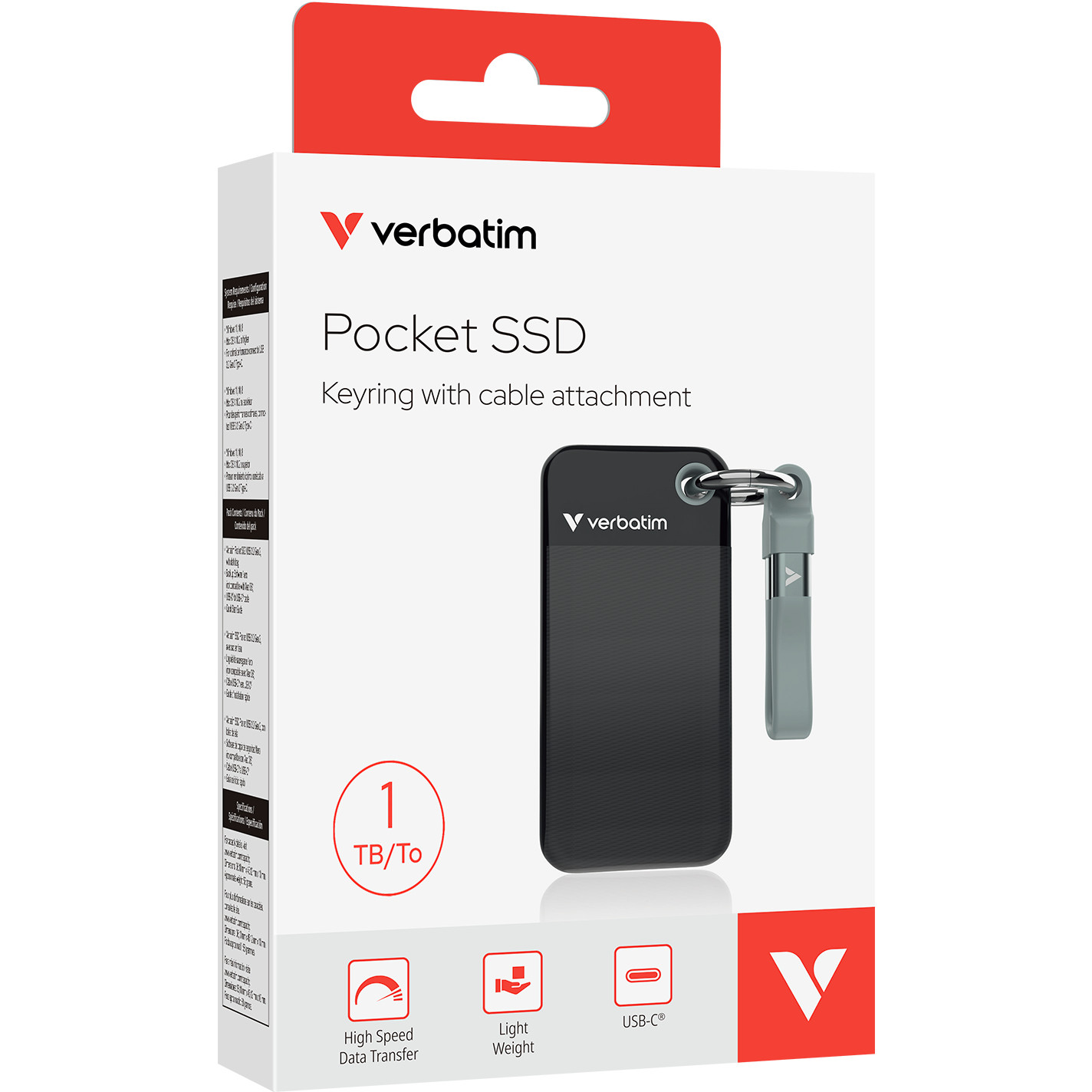 SSD të Jashtme Verbatim Pocket SSD / USB 3.2 / 1TB - Zezë/Gri - Figura 2