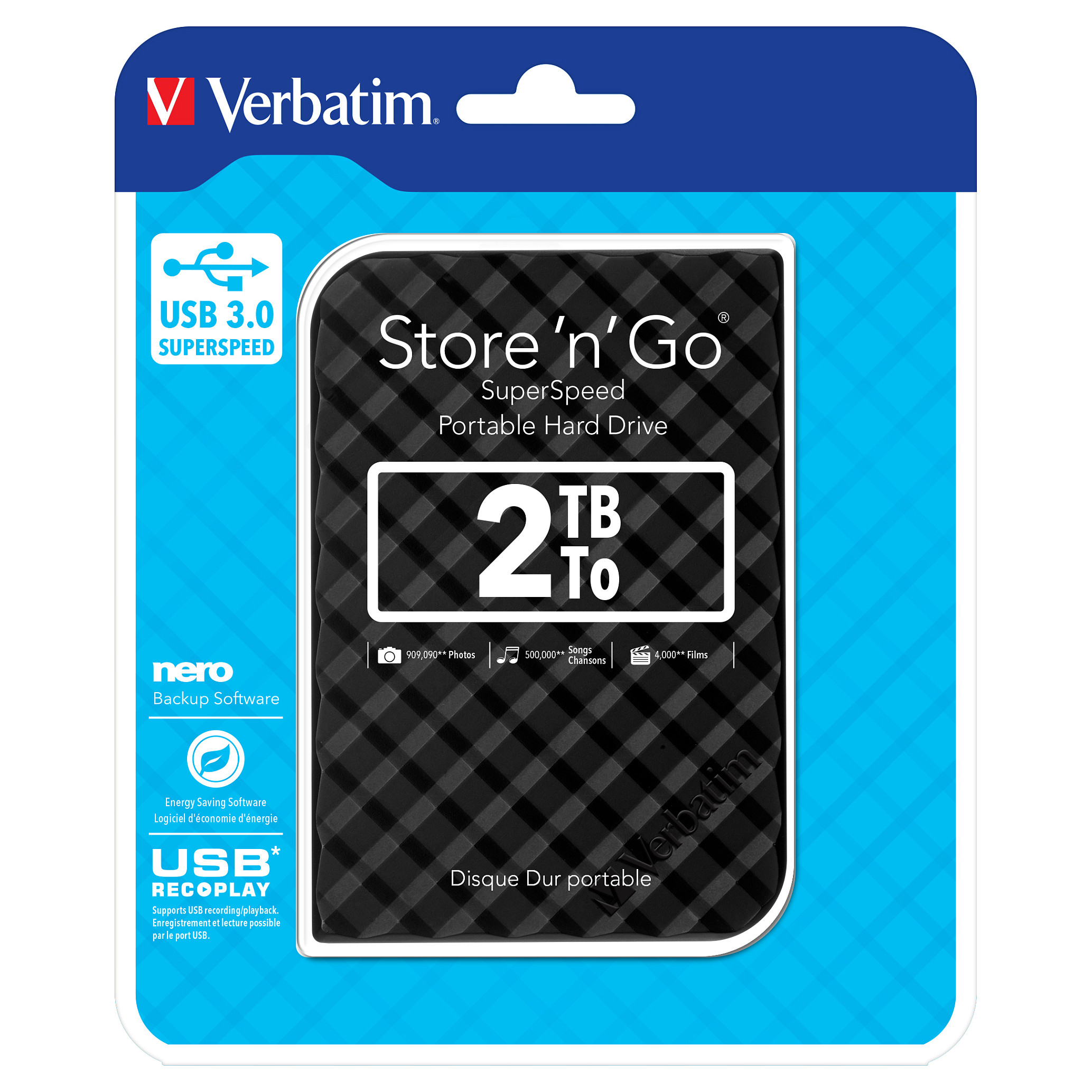 HDD të Jashtëm Verbatim 2.5" / Store'n Go Gen2 / 2TB / USB 3.0 - Zezë - Figura 5