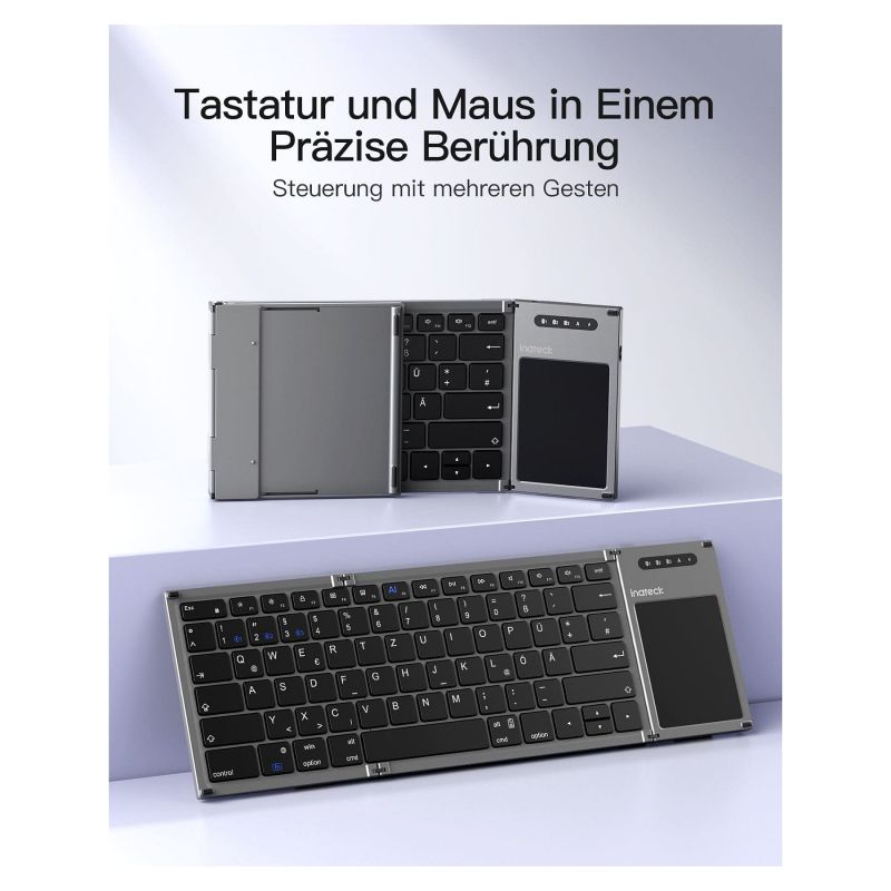Aksesorë Keyboard Inateck për Tablet / QWERTZ – Gri - Figura 3