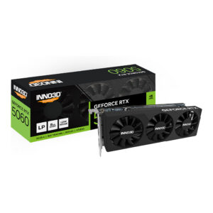 Kartelë Grafike Nvidia Inno3D RTX 5060 8GB X3 LP GDDR7 3 Fan – Zezë