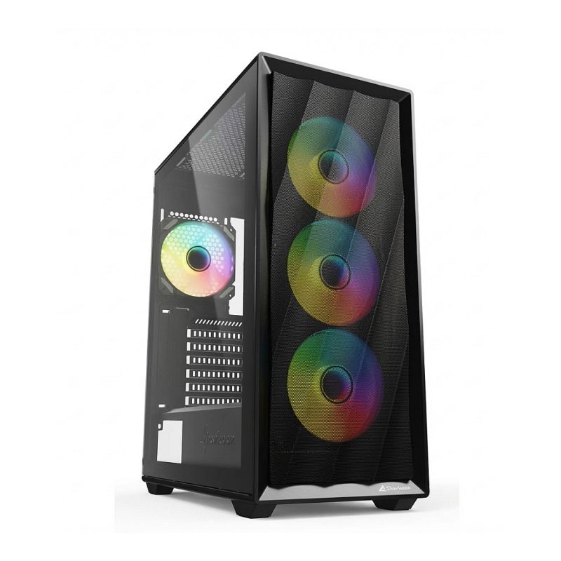 Kasë Sharkoon VK4 ARGB ATX 1xGlass – Zezë