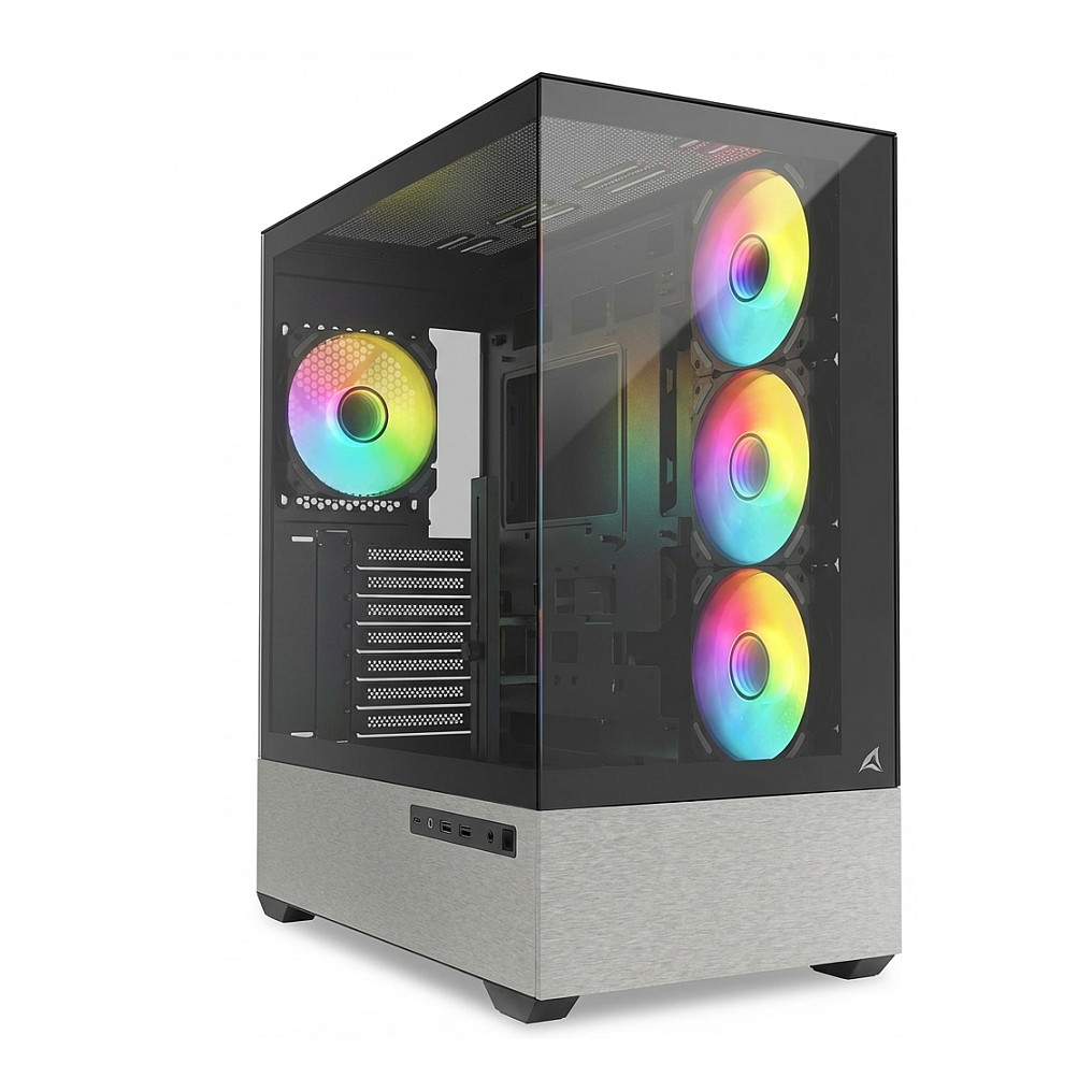Kasë Sharkoon MK7 ARGB mATX 2xGlas – Zezë