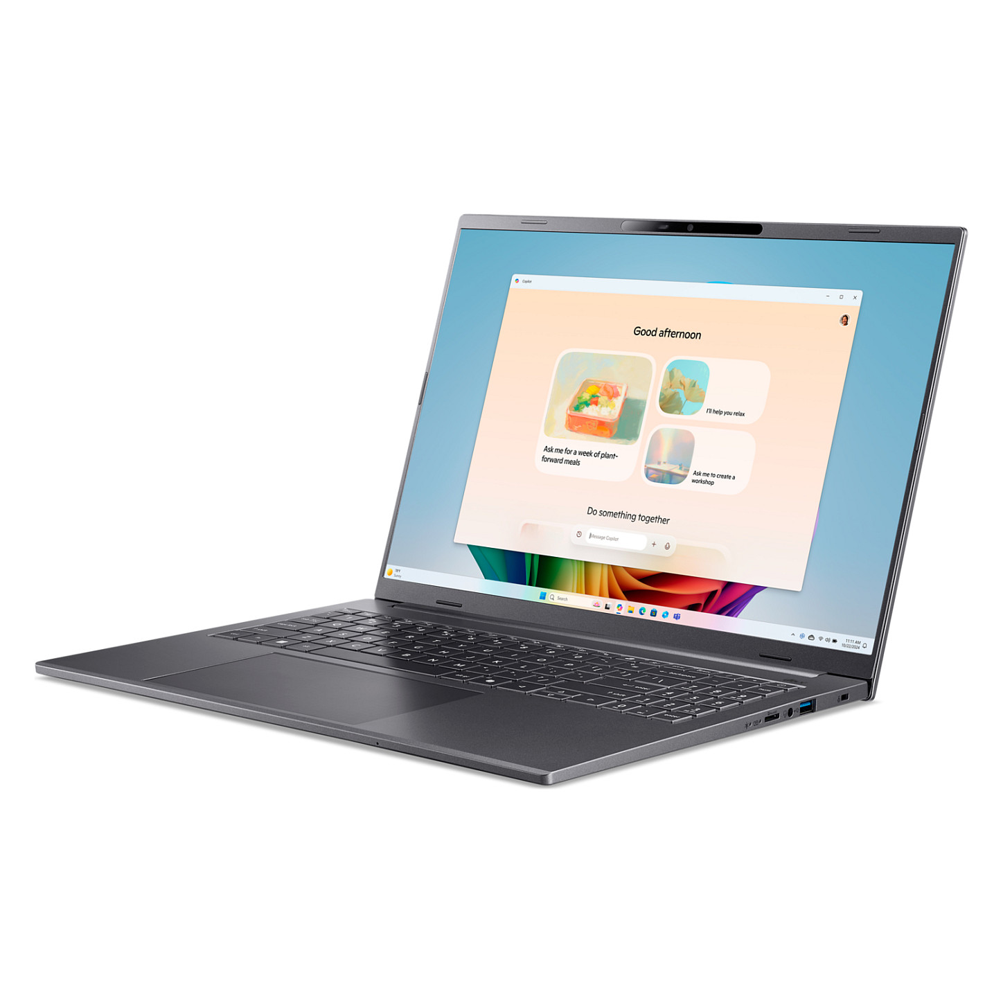 Laptop Acer Aspire 16 / Snapdragon X1-26-100 / 32GB LPDDR5x / 1TB / 16" WUXGA IPS / Qualcomm Adreno / DE - Gri - Figura 2