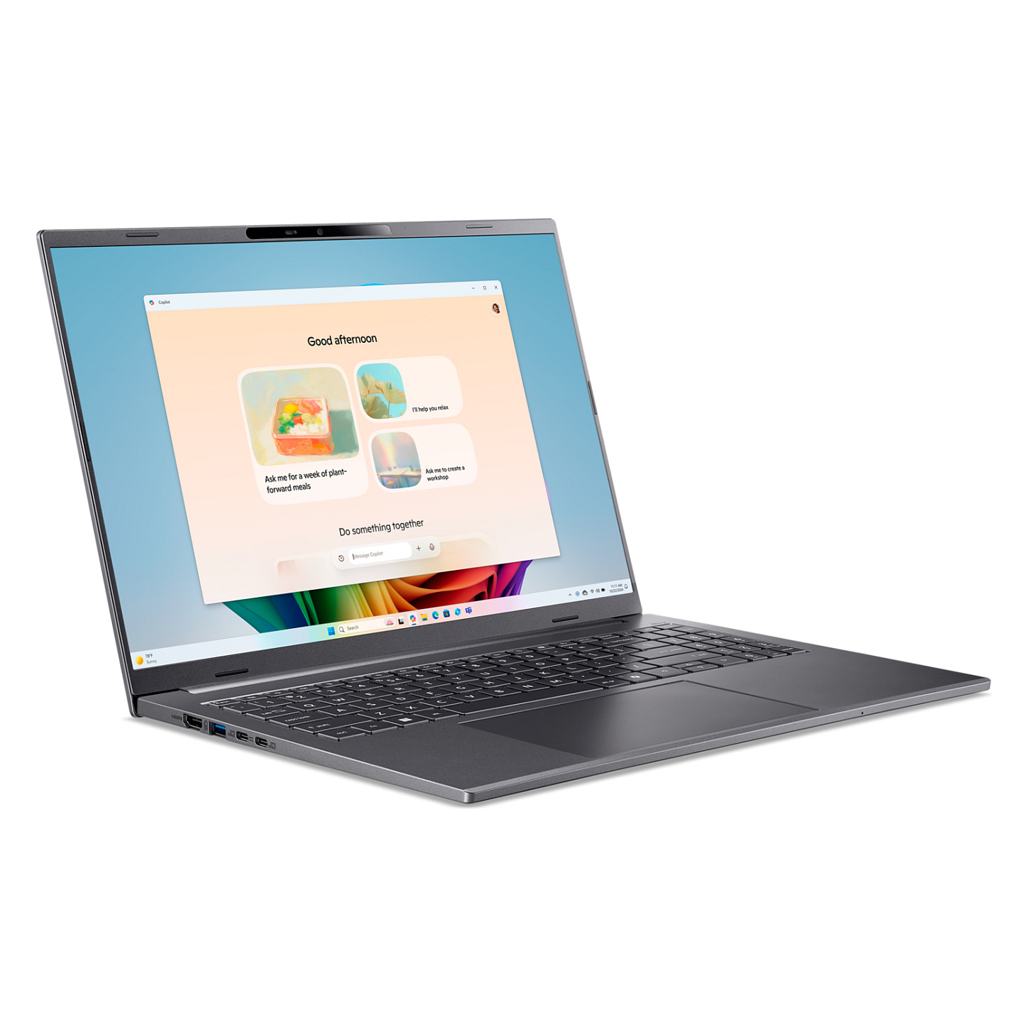Laptop Acer Aspire 16 / Snapdragon X1-26-100 / 32GB LPDDR5x / 1TB / 16" WUXGA IPS / Qualcomm Adreno / DE - Gri - Figura 3