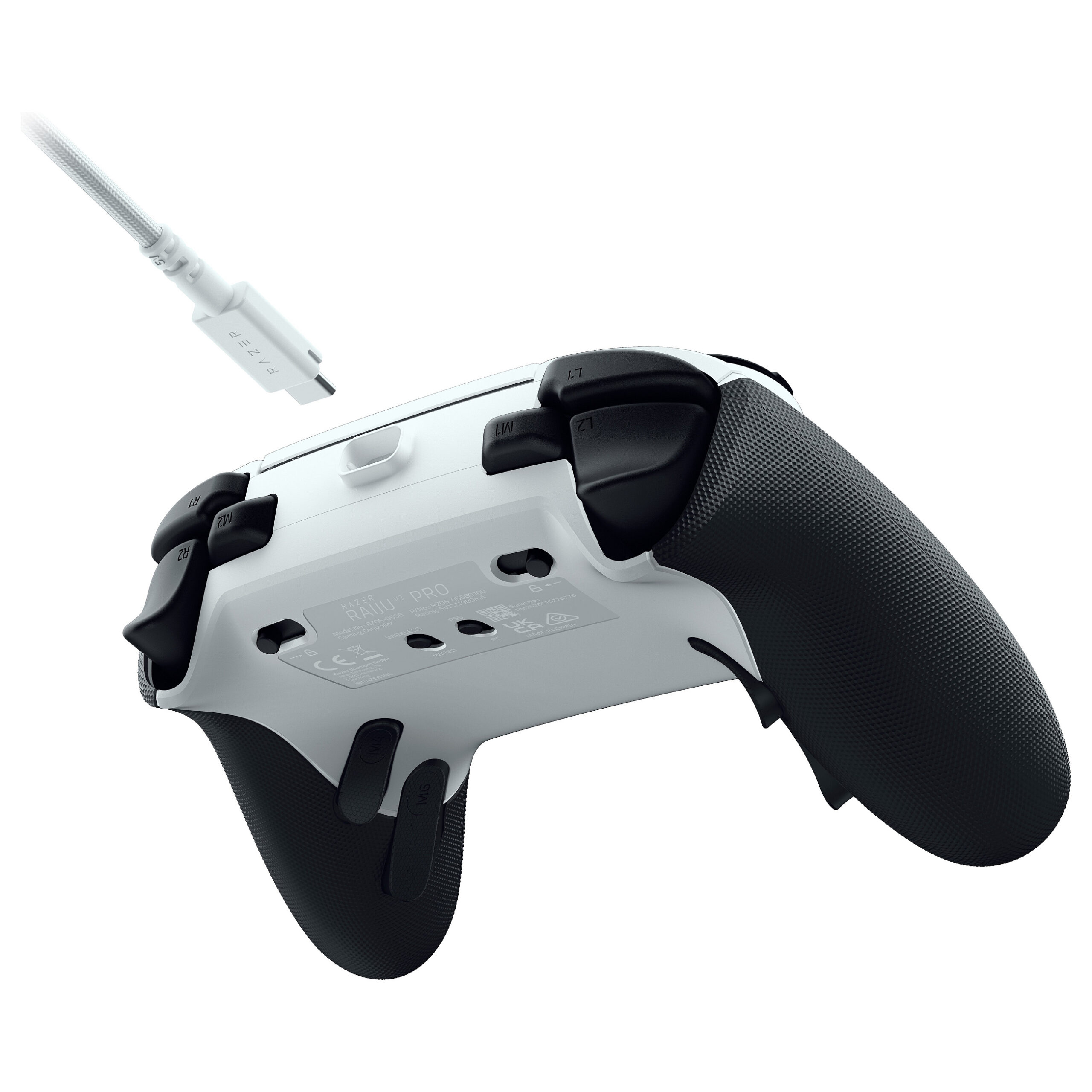 Kontroller për PlayStation 5 & PC Razer Raiju V3 Pro Wireless E‑Sport – Bardhë / Zezë - Figura 4