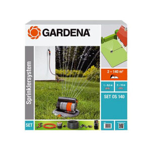 Set Ujitjeje me Spërkatës - Complete set with pop-up rectangular sprinkler OS 140 (grey/orange, 12-piece)