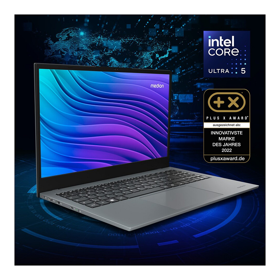 Laptop Medion E15443 / Ultra 5 125H / 16GB DDR5 / 512GB / 15.6" Full HD IPS / Intel Arc Graphics / DE - Gri - Figura 2