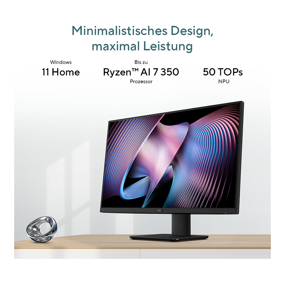 AIO ASUS ExpertCenter VM670KA-BPE013W / Ryzen AI 350 / 16GB DDR5 / 1TB / 27" Full HD / AMD Radeon 860M / Kb + Mouse - Zezë - Figura 3