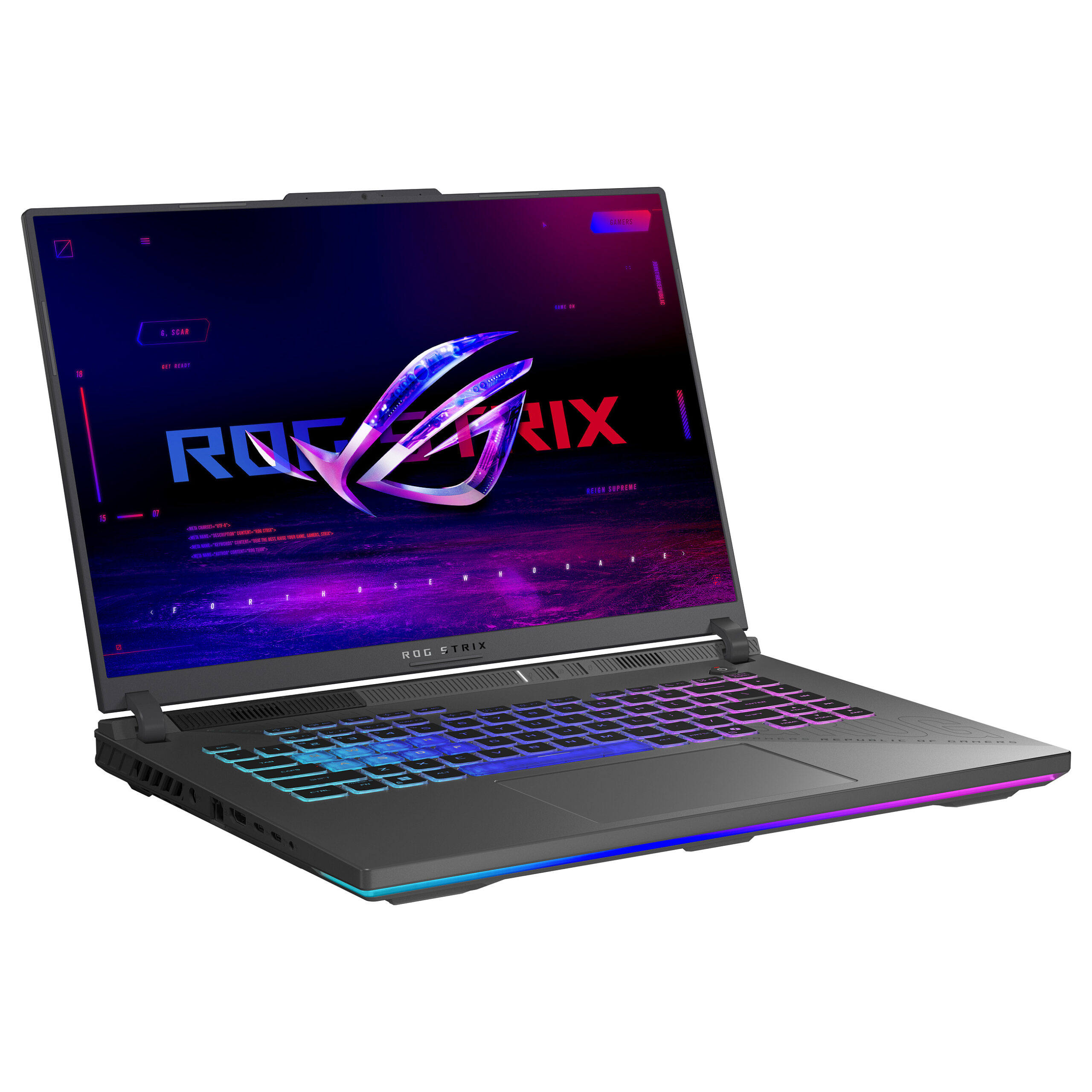 Laptop Gaming ASUS ROG Strix G16 / Ryzen 9 8940HX / 32GB DDR5 / 1TB / 16" WUXGA IPS / RTX 5070 Ti 12GB - Zezë/Gri - Figura 3