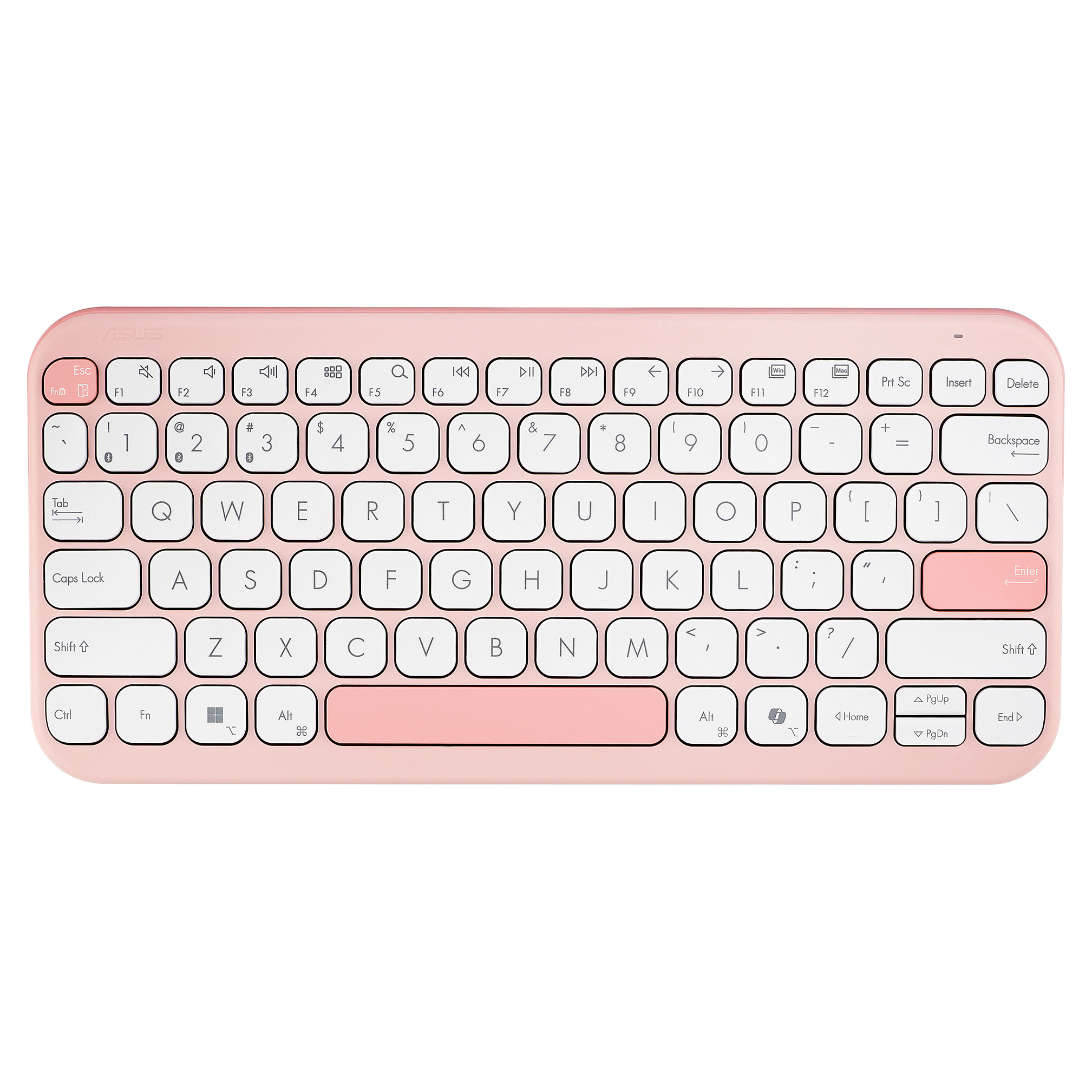 Tastierë pa Kabllo ASUS Marshmallow KW100 / QWERTZ – Rozë