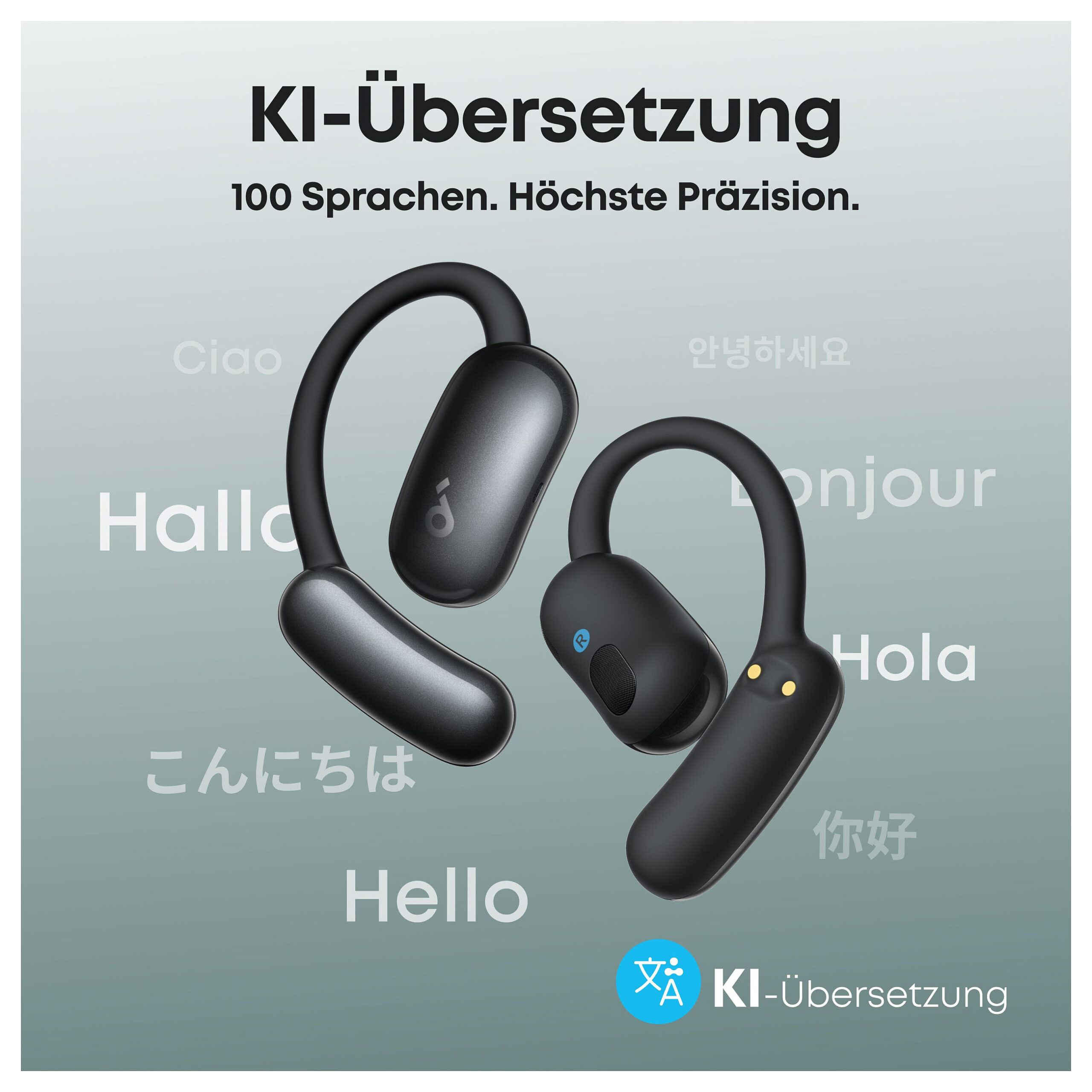 Kufje pa kabllo ANKER Soundcore AeroFit 2 AI – Zezë - Figura 2