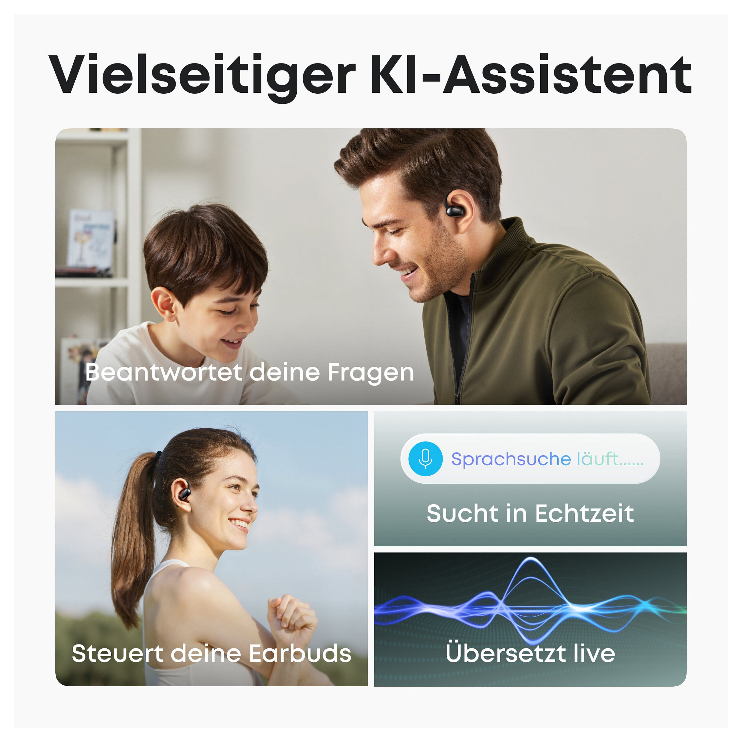 Kufje pa kabllo ANKER Soundcore AeroFit 2 AI – Zezë - Figura 5