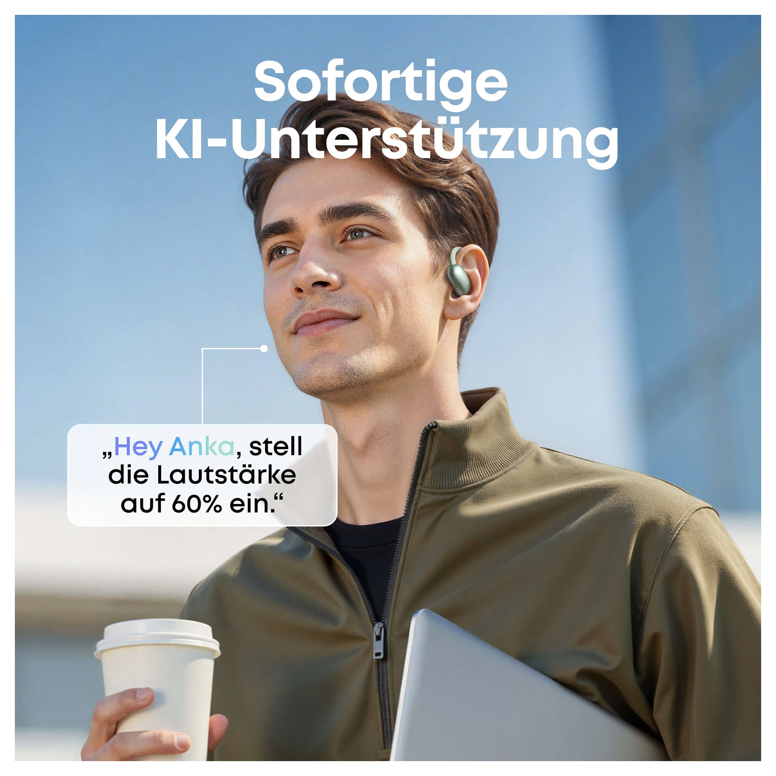 Kufje pa kabllo ANKER Soundcore AeroFit 2 AI – Gjelbër - Figura 4