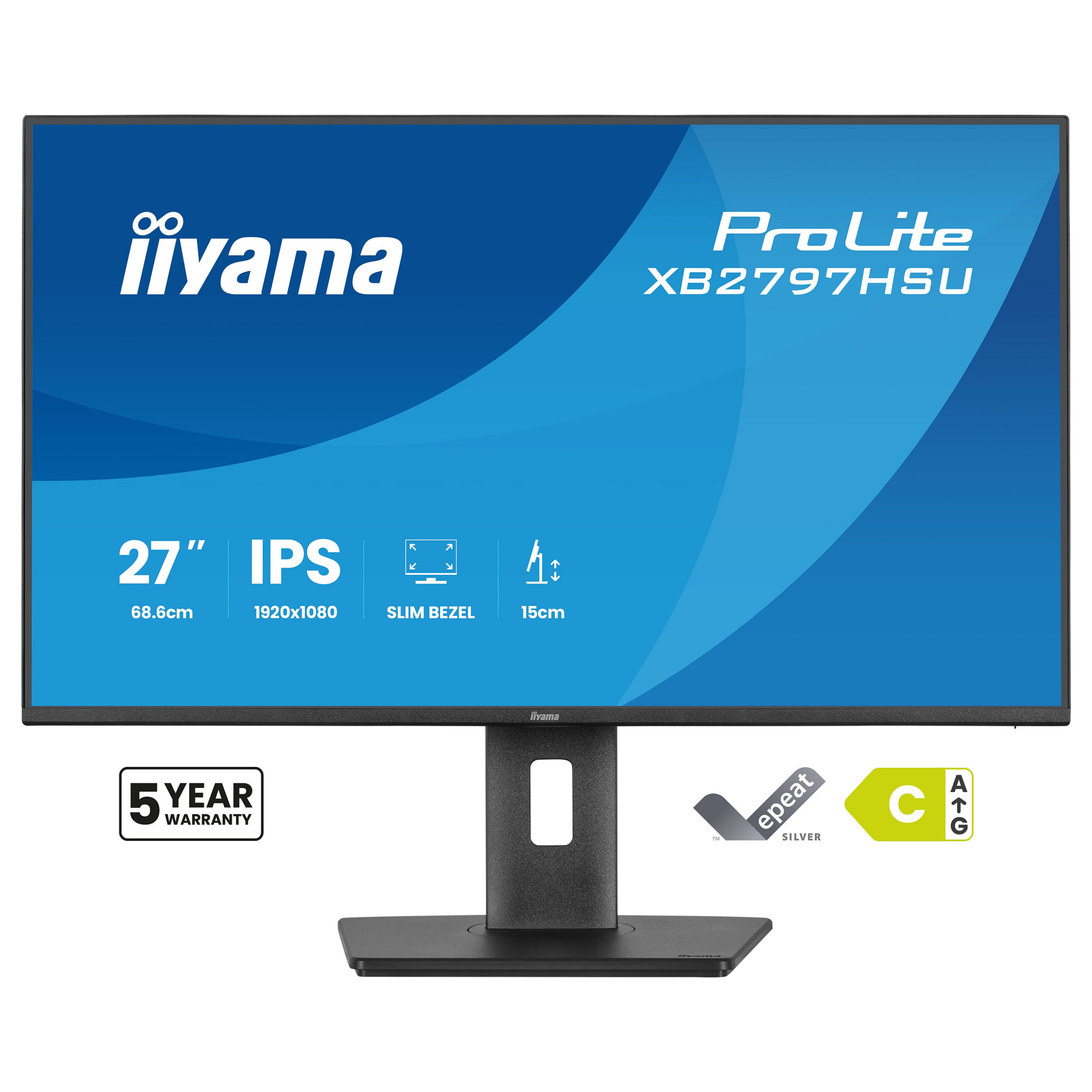 Monitor iiyama ProLite XB2797HSU-B1 / 27"/ Full HD IPS / LED / 120 Hz / 4 ms / HDMI+USB+DP- Zezë - Figura 2